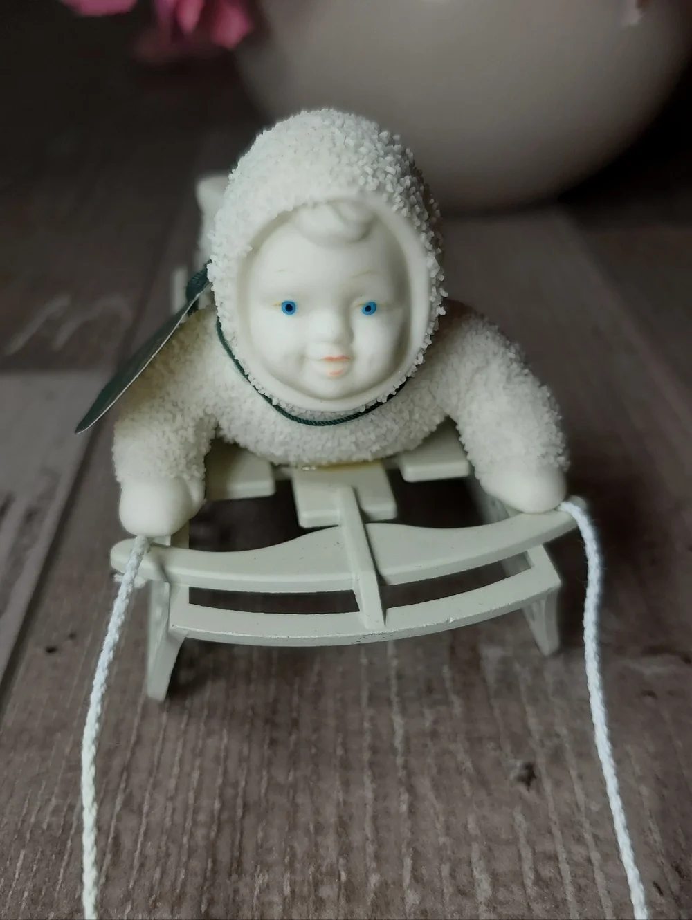 NWT Vintage Snowbabies Slip, Sliding Away Figurine Department 56